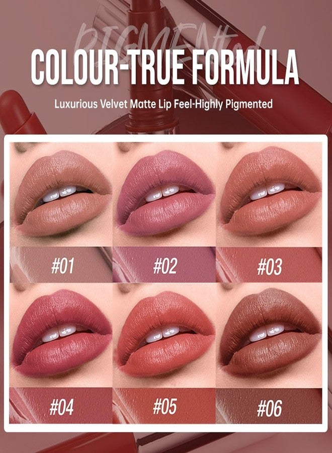 Hxssll Dusty Rose Mauve Matte Lipstick Crayon – Waterproof Long Lasting Lip Liner Pencil, High Pigment Creamy Velvet Lipstick, Non-Drying Lip Color for Women, 02# - Image 2